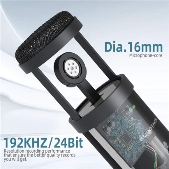 USB Streaming PC Microphone, Zero-Latency Monitoring Professional 192kHz/24Bit - Picture 3 of 6